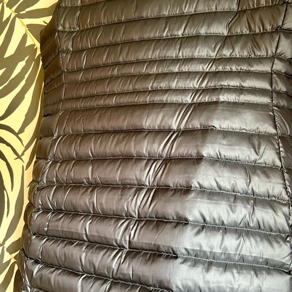 Women’s Lands End Long Tunic Vest Slate Blue Gray Titanium Down - Picture 4 of 7